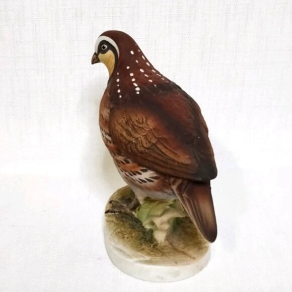 Vintage Lefton Hand Painted Bisque Porcelain Bob White Quail Bird Figure KW2002 - Picture 4 of 8